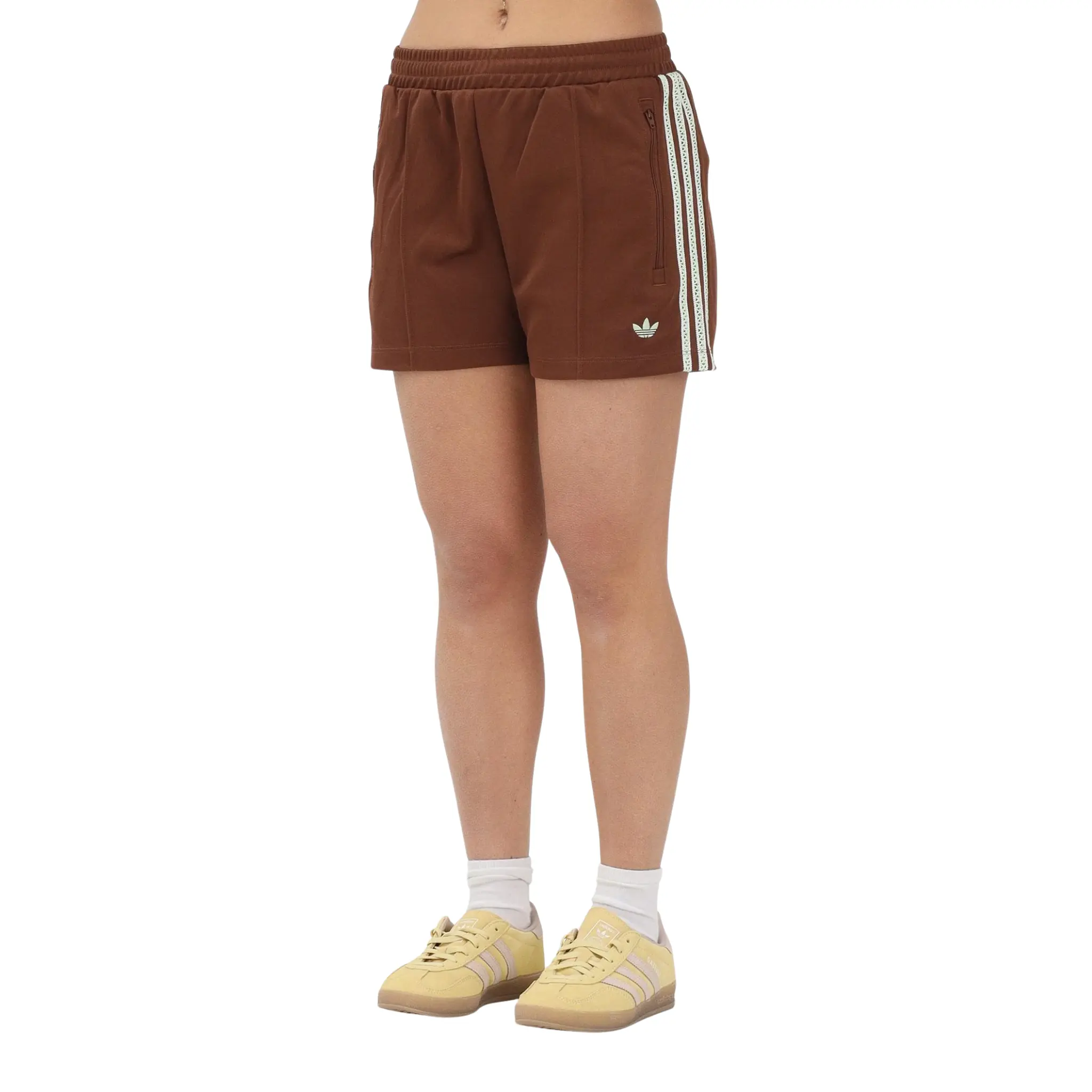 Adidas Originals Women's Brown Drawstring Activewear Shorts - Athletic, Fitness Training, Casual Styles, Model KY3167, Athletic Sports Shorts, Fitness Training Shorts