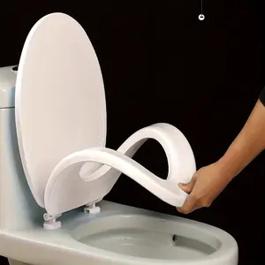 Universal Durable Toilet Lid Round toilet lid is soft and comfortable with quick-release and quick-connect features Plastic toilet lid closes softly, never loosens, easy to install and clean