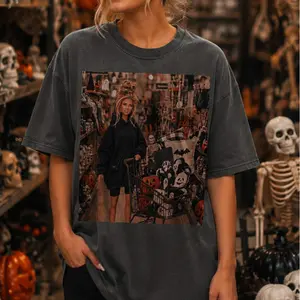 Comfort Colors Halloween Barbie Funny Sarcastic Doll Face T-shirt, Retro Doll Face Meme Tee, Spooky Halloween Witches Top Gifts
