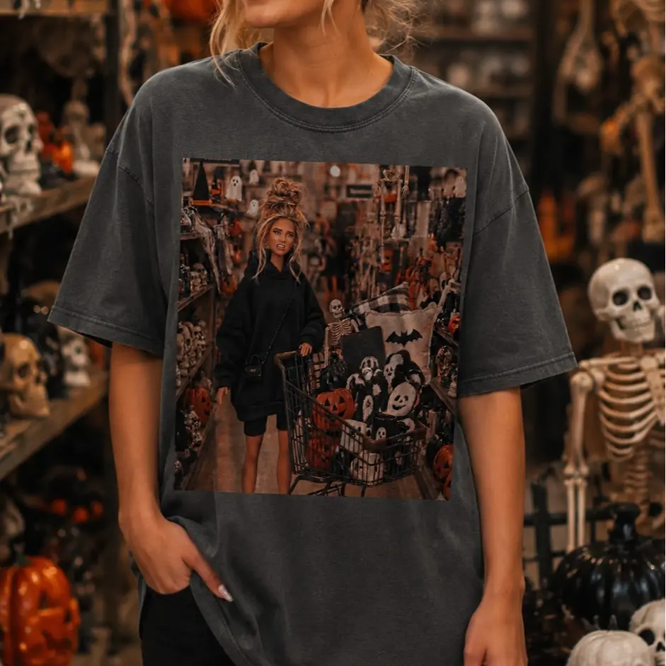 Comfort Colors Halloween Barbie Funny Sarcastic Doll Face T-shirt, Retro Doll Face Meme Tee, Spooky Halloween Witches Top Gifts