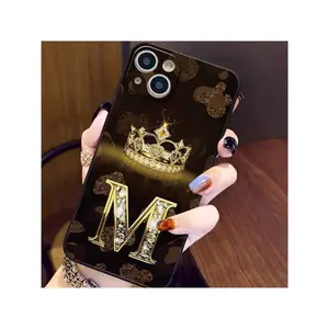 Initials Letter Pattern Phone Case, Anti-Drop Cellphone Protective Case, Total Protective Shockproof Mobile Phone Cover For IPhone, Protector, Phone Accessories