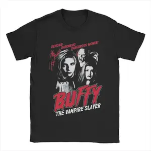 Buffys The Vampires Slayers Spike T Shirts For Women Novelty T-Shirt Round Collar Tees Short Sleeve Tops Graphic