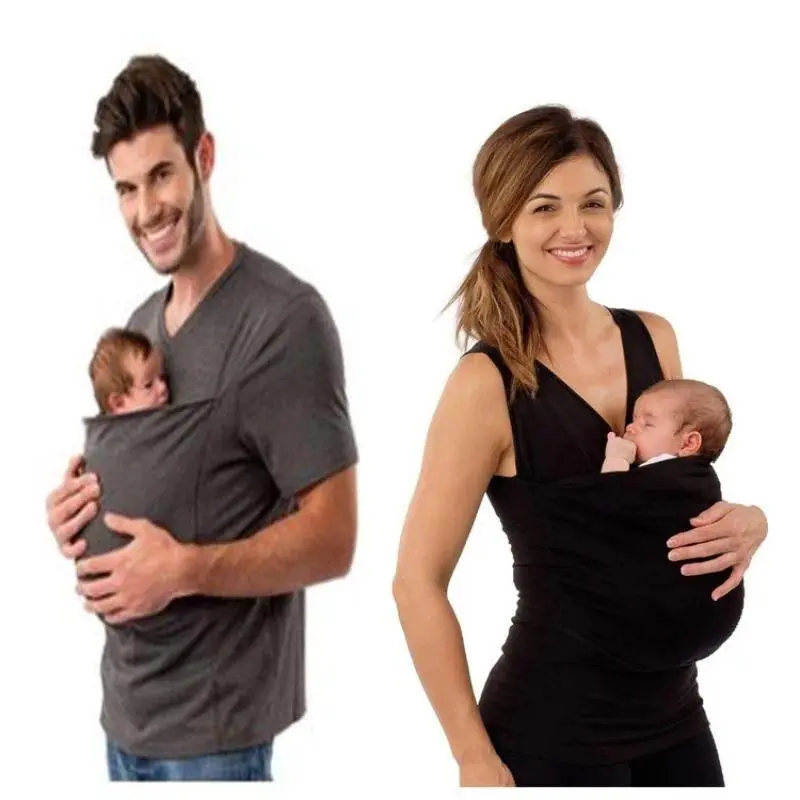 2025 European and American Kangaroo Mom Kangaroo Dad Multifunctional Clothes Parent-Child Casual T-shirt Women's Clothes