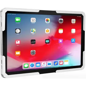 Universal Tablet Wall Mount, Anti- iPad Mount, Enclosure Fits Tablets from 9.7" to 13" Screen Size, Flush Wall Mounting Kiosk, Durable Steel Design, White