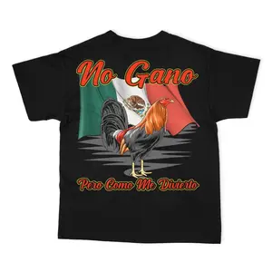 No Gano Pero Como Me Divierto Rooster T-Shirt, Funny Mexican Rooster Graphic Tee, Vintage Gallo Fighting Shirt, Mexican Pride Chicken T-Shirt, Retro Hispanic Graphic Tee