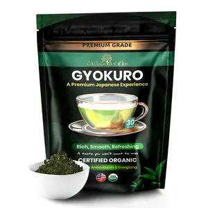 Golden Herbs USDA Organic Japanese Gyokuro Green Tea – Premium Shade-Grown Leaves – Rich Umami Flavor – 30 Tea Bags – Packed in USA