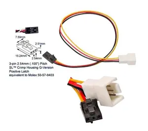 Fan 3-Pin To Dell Proprietary 3-Pin Cable Adapter, 7 in. Long