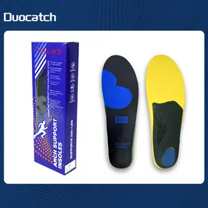 Duocatch High Arch Support Orthotic Insoles for Men & Women - Plantar Fasciitis Insoles Shock-Absorbing Heavy Duty Insoles for All-Day Comfort Ideal for Work Boots & Gym Activities Perfect for Flat Feet and Outdoor Use