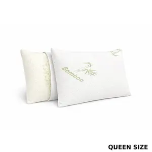 Premium Queen Size Bamboo Memory Foam Pillow – Cooling, Breathable & Hypoallergenic