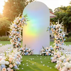 Garvee Wedding Arch Cover Double-Sided Spandex Fitted Arch Stand Covers Stretchy Backdrop Cover for Balloon Arches Birthday Party Bridal Baby Shower Ceremony Banquet Photography Decoration