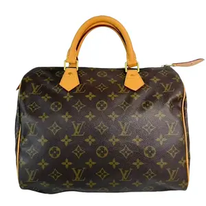 Pre-owned Louis Vuitton Leather Top Handle Bags Speedy 30 Monogram Canvas Top Handle Bag