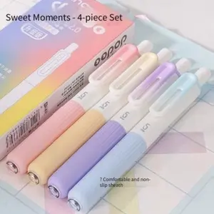 Blue Fruit 2.0 Press-Down Neutral Pen, High Aesthetic 0.5mm Pocket Pen, Quick-Dry Winter Diary Cs Practice Pen