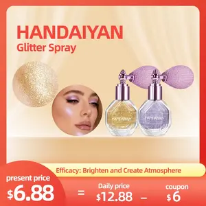 HANDAIYAN 2-Bottle Glitter Face & Body Makeup Set - Glittering Highlighter Sprays, Dazzling for Music Festivals, Stage Performances, Festive Celebrations, Cosmetic, Lightweight