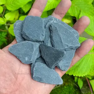 Natural Slate Rock Moss Micro Landscape Stair Stepping Stones, Aquarium Plant Box Habitat Decor, Miniature Fairy Garden Supplies