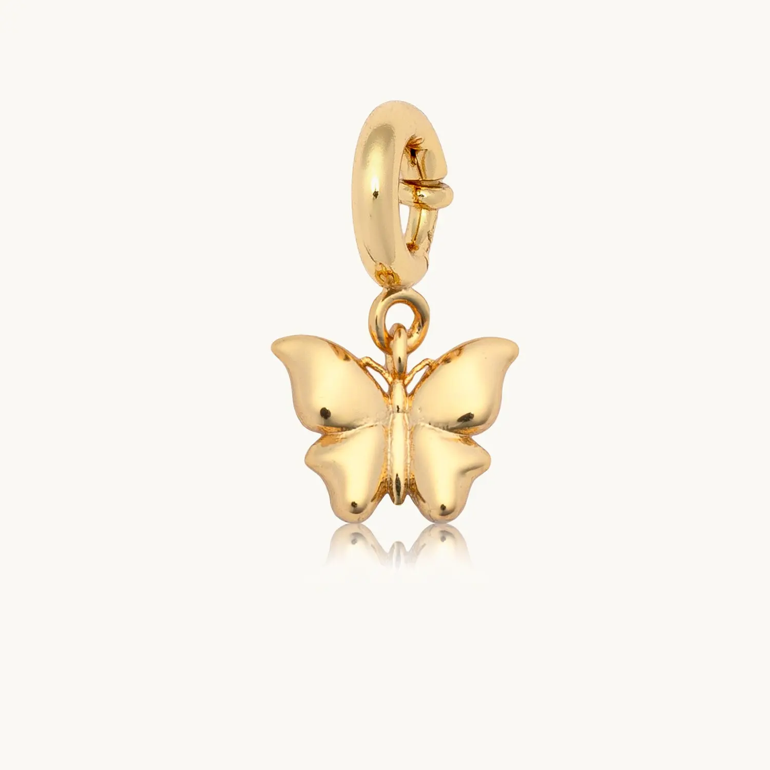 Little Words Project, Puffy Butterfly Charm, Multi-Use Jewelry Accessory, 14K Gold-Plated Brass, 0.3" Charm Little Words Project, Puffy Butterfly Charm, Multi-Use Jewelry Accessory, 14K Gold-Plated Brass, 0.3" Charm