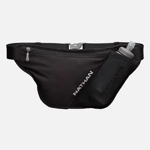NATHAN Pinnacle FeatherLite Belt Ultra-Light Hydration Waist Bag with 18oz Soft Flask Secure Buckle Closure & Durable Pouch Holder
