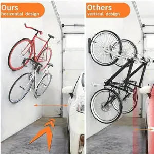 Iron Horizontal Bike Pedal Hanger Wall Mount, Durable Garage Bicycle Storage Rack, Single Unit Black Cycling Display Stand, Outdoor Cycling Accessories with 29.94 KG Capacity