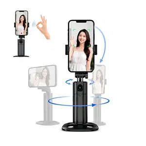 Auto Face Tracking Tripod with Gesture Control Functon , 360° Rotation Face Body Phone Camera Mount Smart