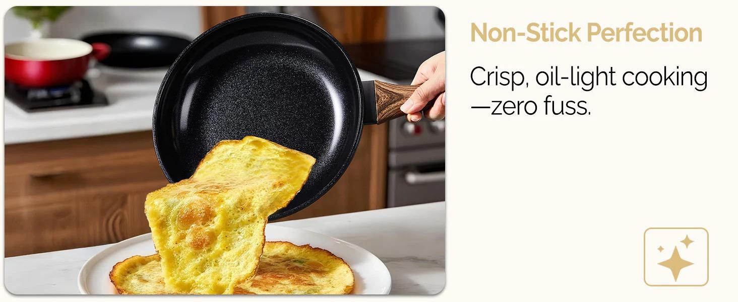 [FLASH SALE] ROVSUN 17 Pcs Nonstick Pots and Pans Set Black