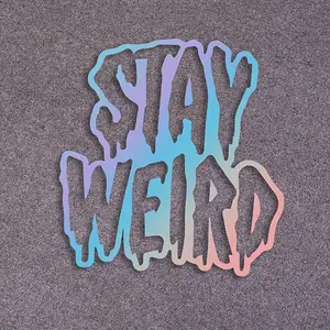 STAY WEIRD Stickers Are Used for Car Styling Decoration Bumper Sticker. Vinyl Waterproof, Non Fading, Reflective and Interesting Car Stickers, Car Decals