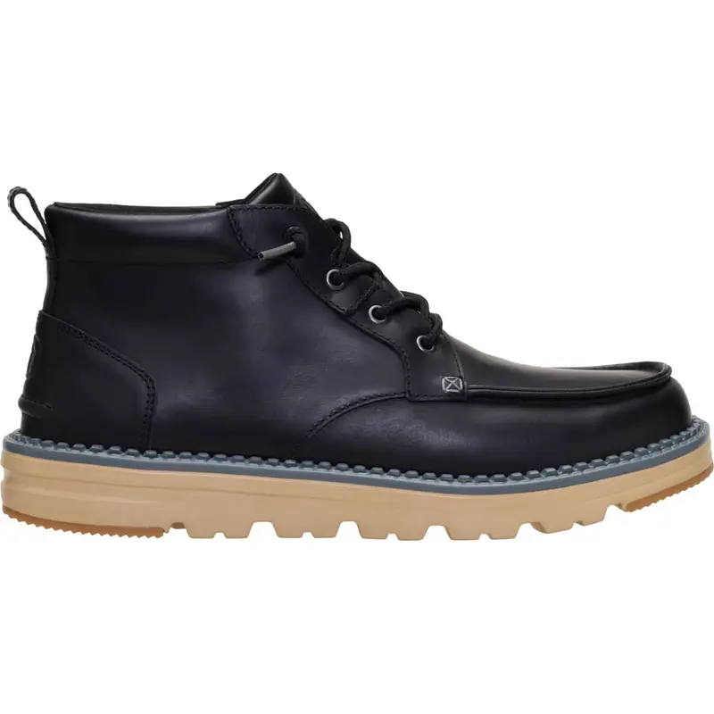 HEYDUDE Flint Boot Leather - Comfortable Slip on Shoes for Men