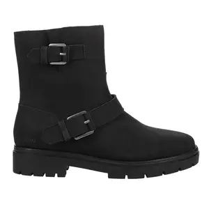 TOMS Womens Ionie Zippered Moto Casual Boots Ankle Low Heel 1-2" - Black