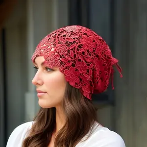 Delicate Lace Hat - Amphibious Hollow Design, Lightweight Beanie for Women