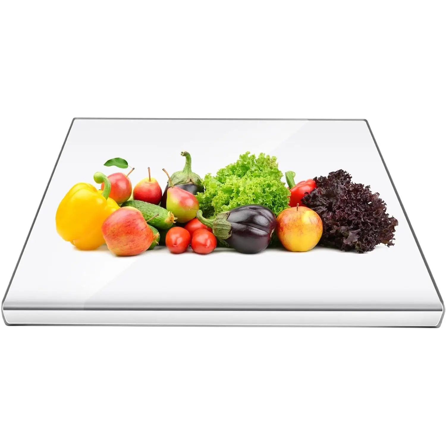 Acrylic Chopping Board, Summer Large Clear Chopping Board with Counter Lip, Non-slip Kitchen Cutting Board, Kitchen Accessories, Summer Gifts