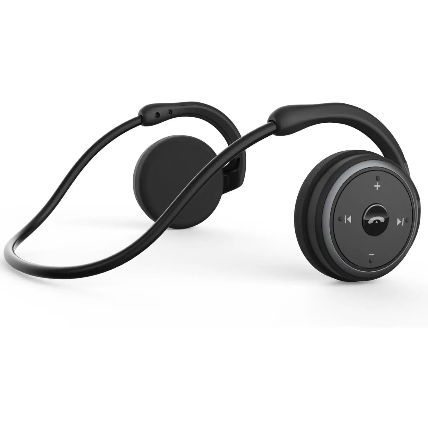 Small  Headphones Wrap Around Head - Sports Wireless Headset with Built in Microphone and Crystal-Clear Sound, Foldable and Carried in The Purse, and 12-Hour  Life, Black