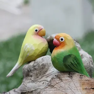 Wooden Parrot Sculpture, Statue, Handmade Parrot, Indoor Statue, Wood Carving, Bird, Bird Figure on Canvas, Bird Lover Gift, Lost Pet Gift