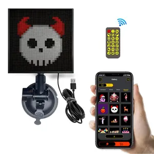 Smart LED Application Controlled Matrix Panel Light, USB Powered Windshield Display, Automotive Decorative LED Light, Programmable LED Screen