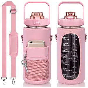 Sports Water Bottle Case, Portable Water Bottle Bag with Shoulder Strap, Outdoor Water Bottle Storage Bag for Home Office Outdoor Camping, Drinkware, Travel