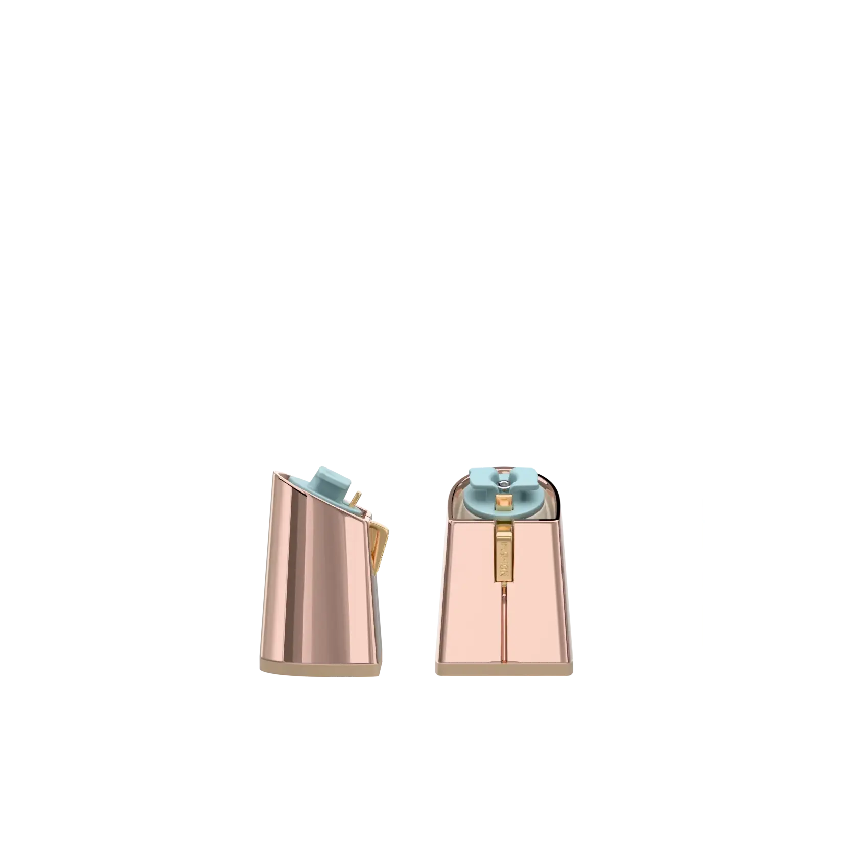 Flare Block Heel Kit 4 Rose Gold Metallic