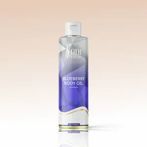 Blueberry Body Oil, 4oz, with Apricot, Jojoba, Avocado Oils & Vitamin E Oil, Fast-Absorbing, Nourishes and Hydrates Skin, Body Care, jasmine and saffron layer Fragrance Moisturizer Hydrating