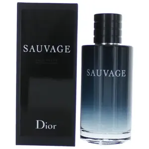 Christian Dior Sauvage Men's EDT Spray - 6.8 oz, Amber, Citrus, Fresh, Woody & Earthy Fragrance