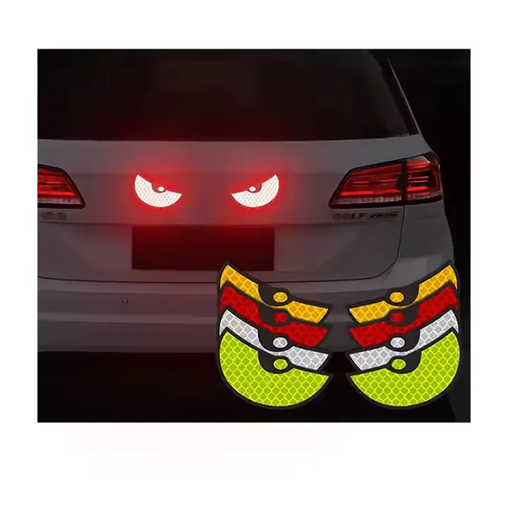 Cute Decal Reflective Sticker Anti-collision Night Vision Warning Stickers Suitable for All Cars