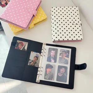 Polka Dots PU Leather A5 Kpop Photocards Collect Binder idol Photo Card Book Idol Storage Album