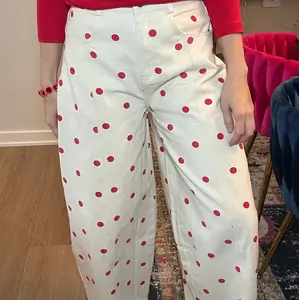 Darling Dot Denim Barrel Jeans