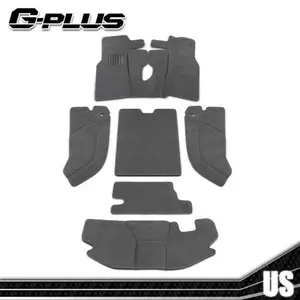 6-Piece Gray Car Floor Mats, Car Interior Accessory, Custom-Fit for Jeep Wrangler TJ 1997-2006 Interior Carpet Kit
