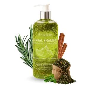 HERBALISTA Viral Bergamot Herbal Shampoo 500 ml (16.9 fl oz), With 7 Botanical Extracts Including Rosemary, Ginger, Anise, Green Tea, Horsetail & Cinnamon, Includes Herbal Bag for Added Botanical Infusion, Natural Handcrafted Hair Care Formula