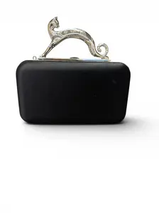 Pre-owned LANVIN Silk Satin Clutches & Wristlets Pencil Cat Top Handle Wristlet Clutch Bag SS21 Runway