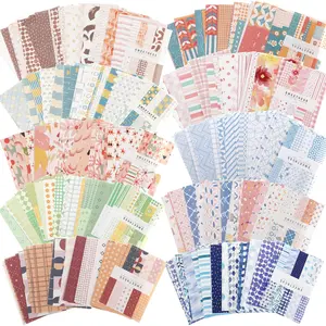 [Summervibes] 500 Sheets Vintage Scrapbook Paper Set,Colorful Decorative Paper,Aesthetic Stationery Journaling Supplies,Suitable for Writing Drawing Travel Journal DIY Art Craft,Hand Tools Kits