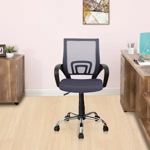 Ergonomic Swivel Office Chair with Adjustable Lumbar Support – Comfortable Rolling Desk Chair