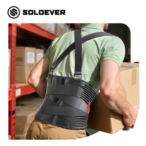 【Upgrade】Ultra Breathable Work Back Brace for Men & Women – Adjustable & Removable Suspenders Support Belt, All-Day Pain Relief for Lifting, Warehouse, Construction & Moving