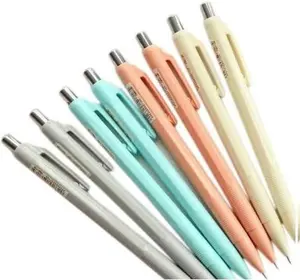 Colorful Series Design 0.7mm Mechanical Pencils Pack of 8 Pcs Durable Plastic Construction with Eraser On Top Octagonal Shape for Comfortable Grip