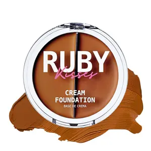 Ruby Kisses 3D Face Creator Cream Foundation & Concealer, 12 Hours Long Lasting, Medium to Full Coverage, Non-Greasy, Ideal for Makeup & Contour Palette (Level 15) Cosmetic