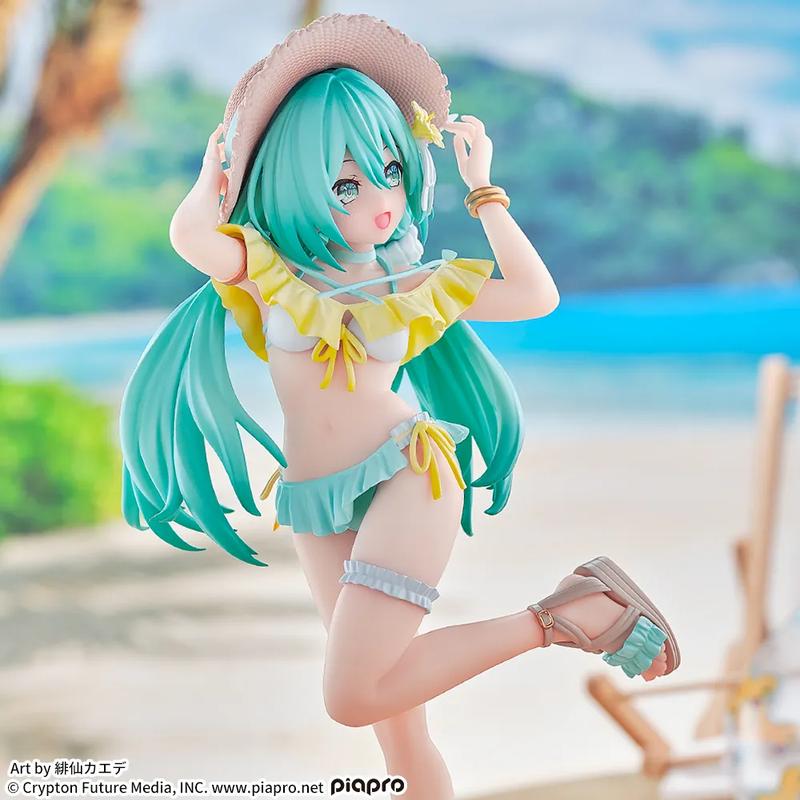 18cm Luminasta Series Hatsune Miku Concept Art Vol.7 Swimwear Figurine Official Collectible PVC Anime Figure Table Ornament Fan Collection Holiday & Birthday Gifts