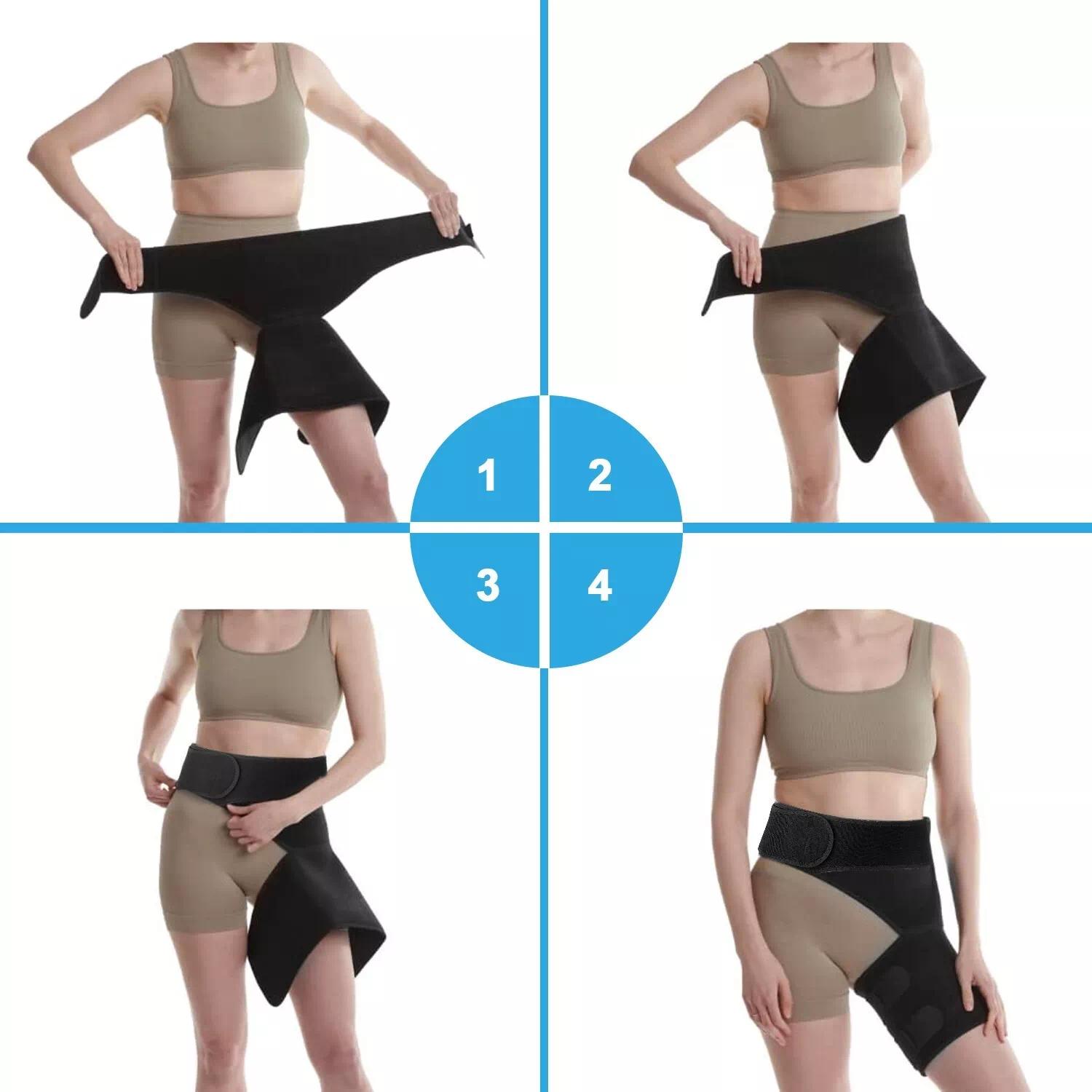 Hip Brace Compression Wrap for Sciatica Pain Relief, Groin Thigh Support Sleeve for Men Women Workout & Recovery