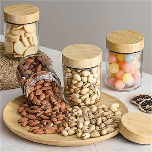 2pcs/4pcs 16oz Glass Storage Containers, Sealed and Leak-Proof, Small and Portable, for Dry Fruits, Fruits, Oats, Pasta, Salads