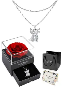 Women's Cute Highland Cow Pendant Charms Necklace Set, Adjustable Layered Design Jewelry Gift Box Included Perfect Present for Wife Daughter